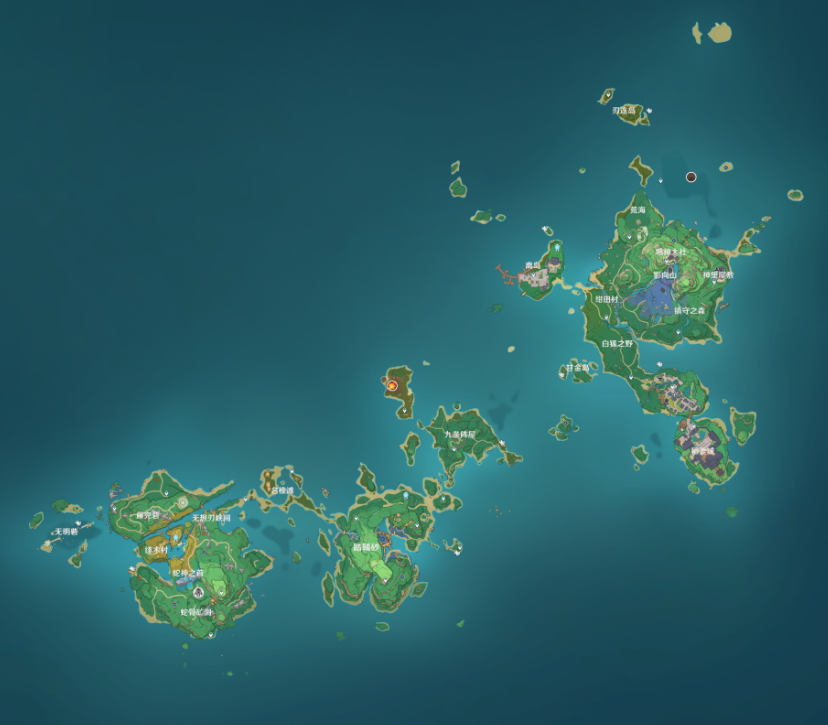 原神:稻妻地图新细节全公开,雷神一刀将岛劈开,辐射区