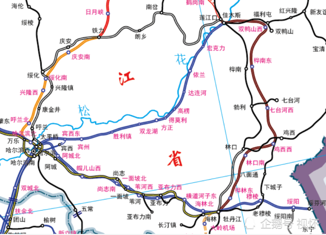 与已开通运营的哈牡高铁,哈佳铁路共同构成黑龙江省东部快速铁路环线