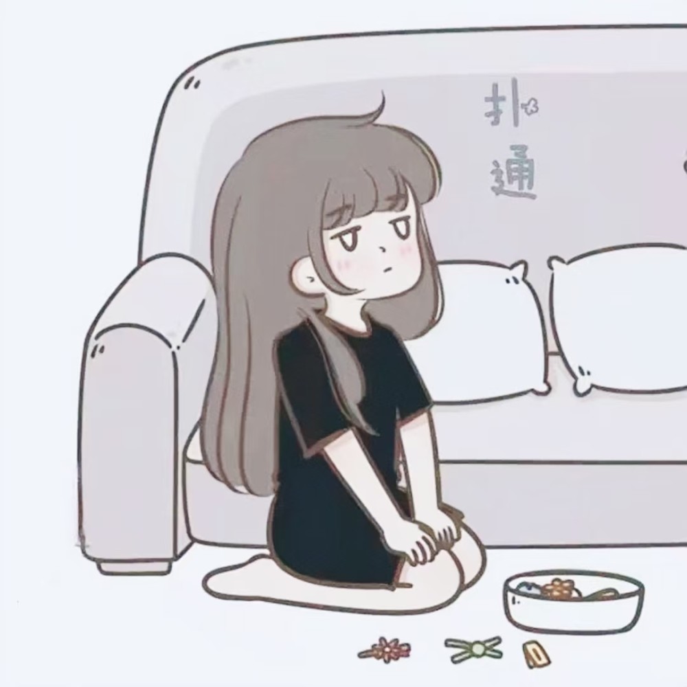 超可爱的情侣头像,从此以后我叫八九,你叫十.