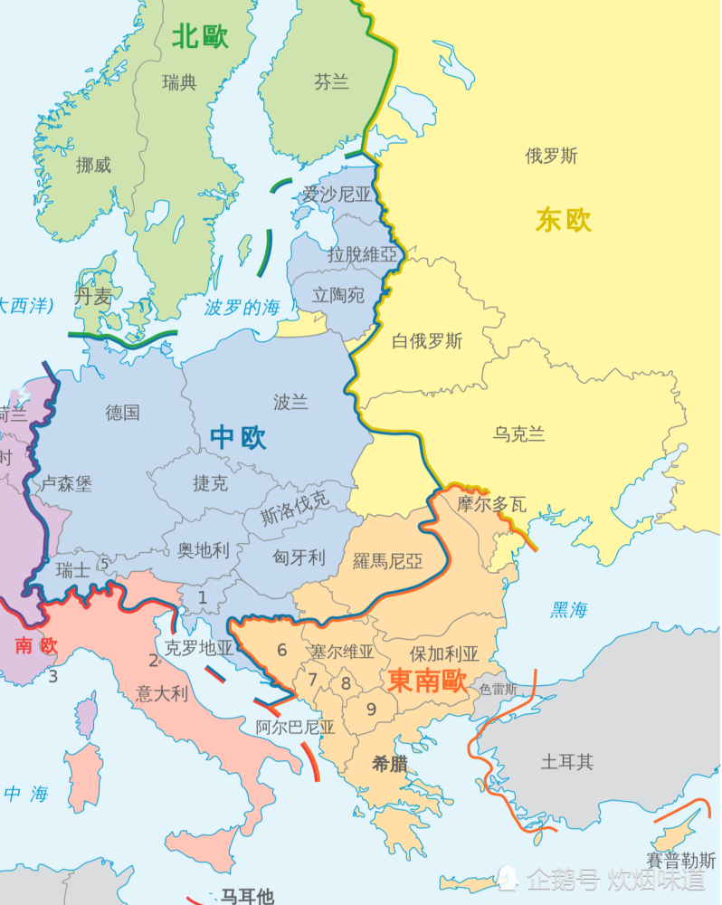 欧洲分为东欧,西欧,中欧,南欧,北欧,东南欧,综合实力排名哪里最强呢?