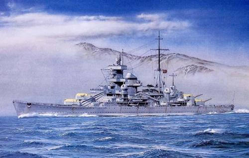提尔皮茨号舰高达800英尺,是三艘战舰中战力最强的一艘,尽管该舰名声