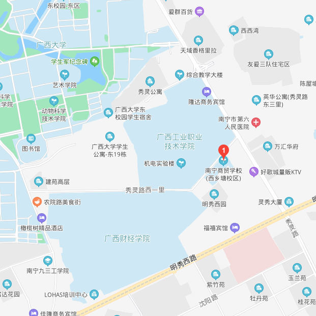 05 西乡塘校区毗邻广西大学,广西财经学院,广西工业职业技术学校.