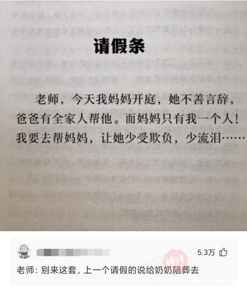 神回复:这个请假条应该可以吧.累点没关系,主要是想带