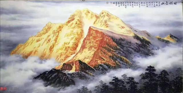 客厅电视背景墙挂画,日照金山奇景不能错过