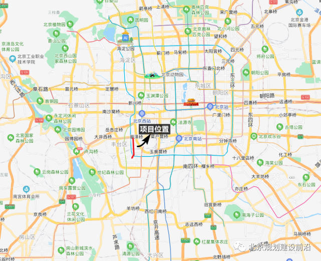 项目概况:四合庄西路(丰台南路-丰台北路)规划为城市主干路,设计速度