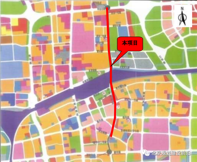 项目概况:四合庄西路(丰台南路-丰台北路)规划为城市主干路,设计速度