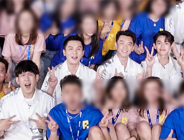 跑男9杀青合照,baby稳站c位,蔡徐坤和李晨的互动成亮点