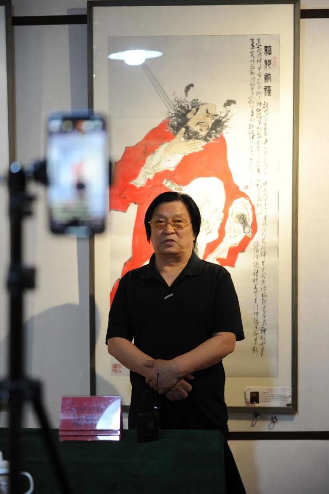 参展画家边舒才直播讲述作品参展书法家杨广馨直播讲述作品参展画家