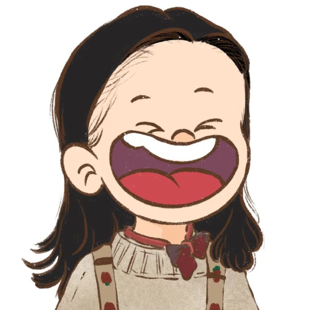 头像|开心大笑的手绘憨憨头像