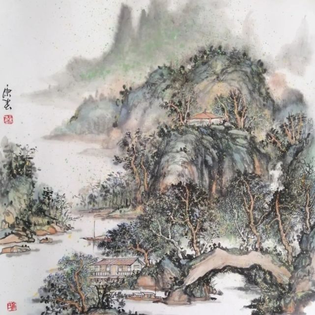 【建党百年】艺术名家献礼——高原春国画山水作品赏析