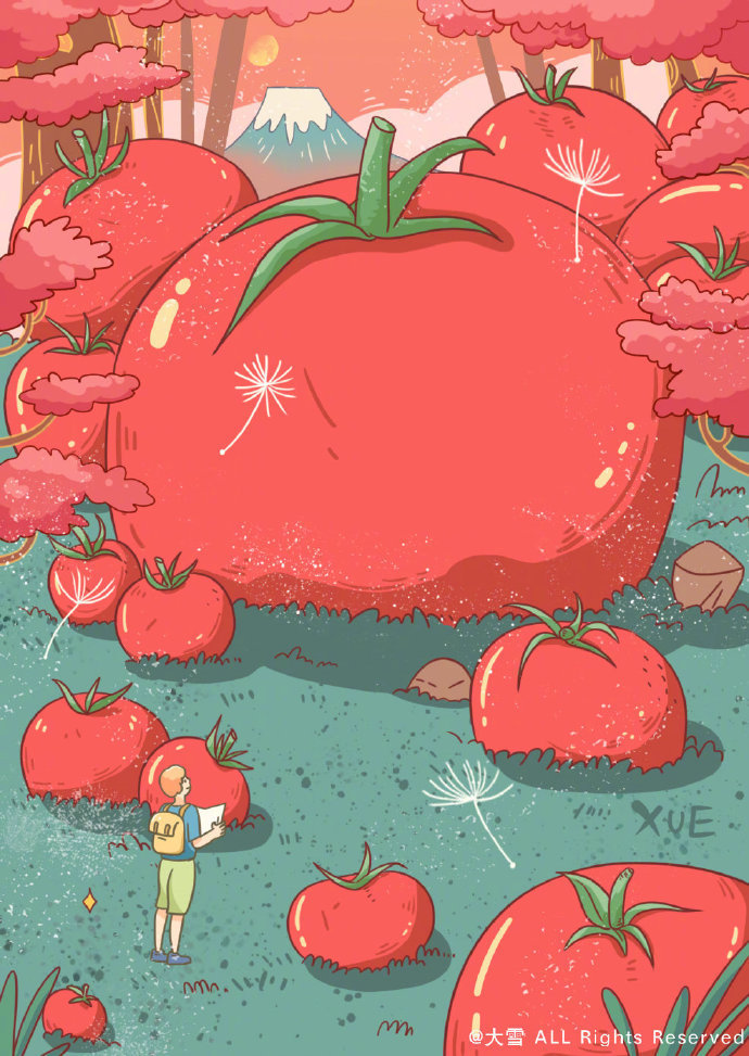 畅想插画遨游蔬菜水果的童话世界