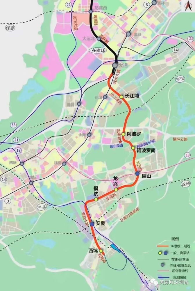 深圳地铁线路图最详细133号线附高铁与城际线路图持续更新