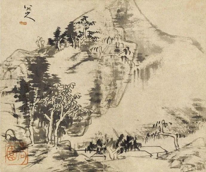 赏画|清 八大山人《溪山无尽图》