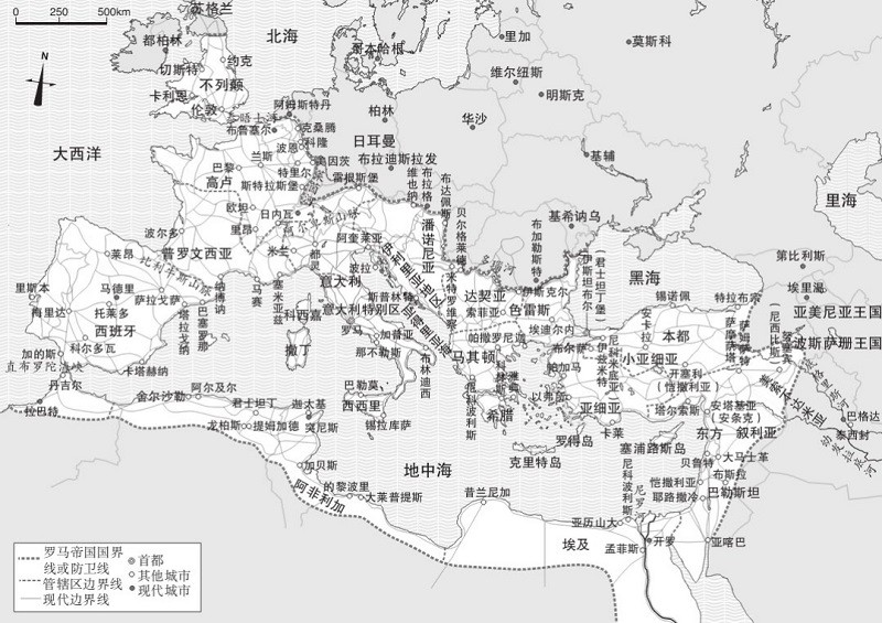 4世纪中叶的罗马帝国版图