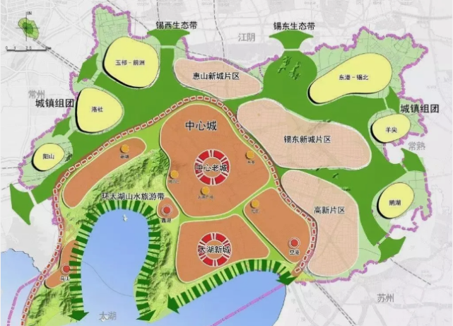 从这次规划中能明显发现,惠山区想要大力发展各个板块以及片区的决心