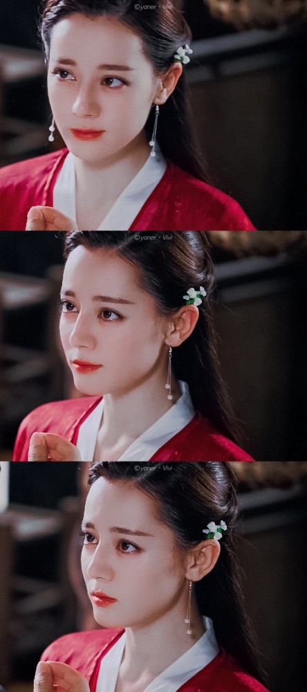 迪丽热巴的红衣古装造型,白凤九,烈如歌,狐妖小红娘,都好美啊!