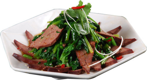 菠菜拌猪肝,这个渭北传统家常菜营养丰富