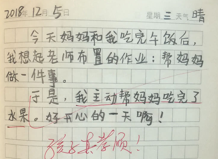 结语 写日记最重要的应该是记录自己的真实感受,小学生也是如此,流水