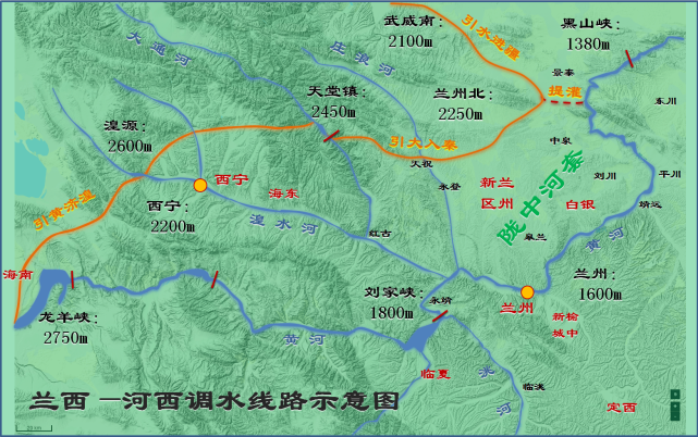 引洮济渭白龙江引水工程大西线调水将激活上述工程近5年中央调2位水利