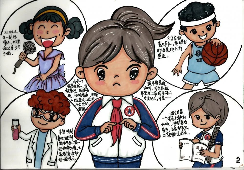 西安市中小学生阳光心灵心理健康大展演优秀作品展心理漫画