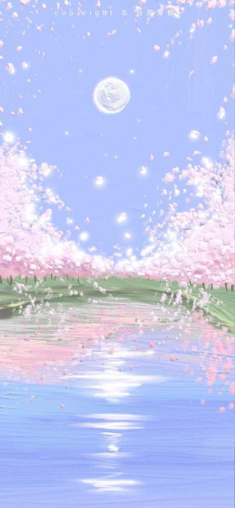 "壁纸"仙气飘飘的油画风景插画