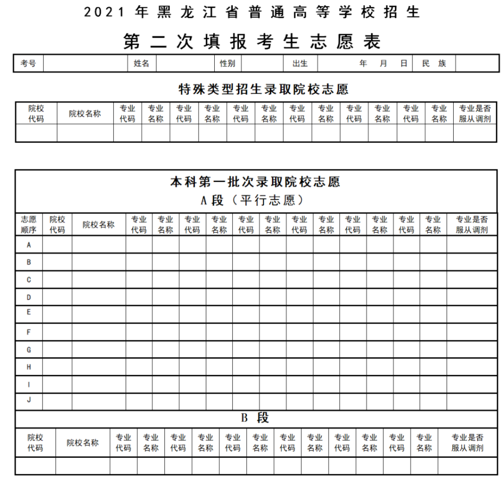 黑龙江省2021年高考考生网上志愿填报须知