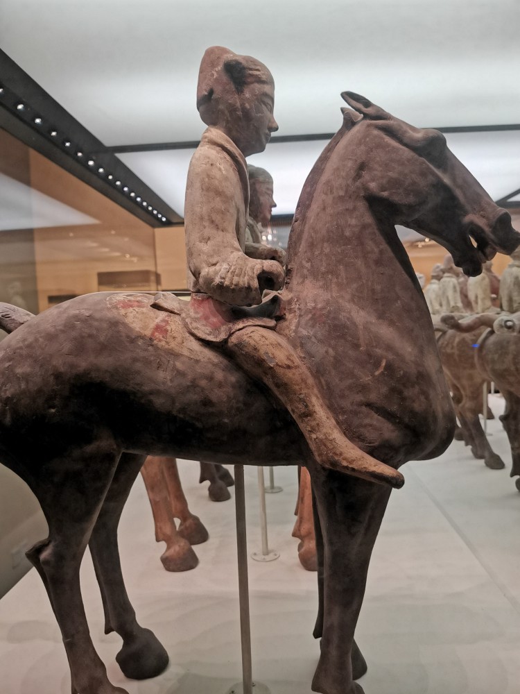 彩绘陶兵马俑1965年陕西咸阳杨家湾汉墓出土