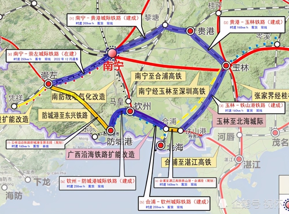 广西7条铁路推进情况,其中3条已纳入"交通强国建设工程"