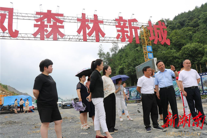 6月17日,考察湘西高新区吉凤森林新城项目建设现场