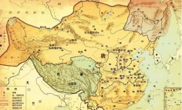在唐帝国建立以安西都护府,北庭都护府为核心的西域体系的同时,中东