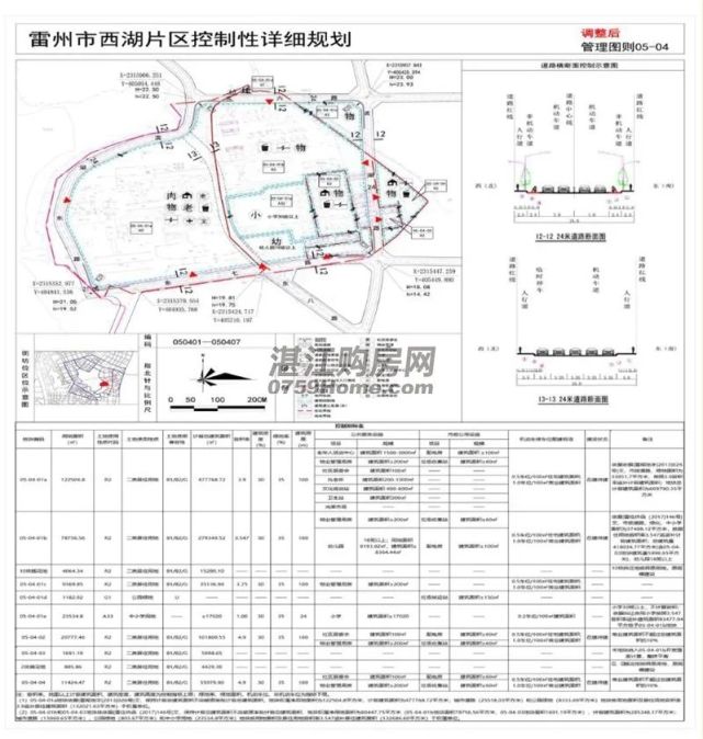 雷州西湖片区,白水沟片区多个地块局部