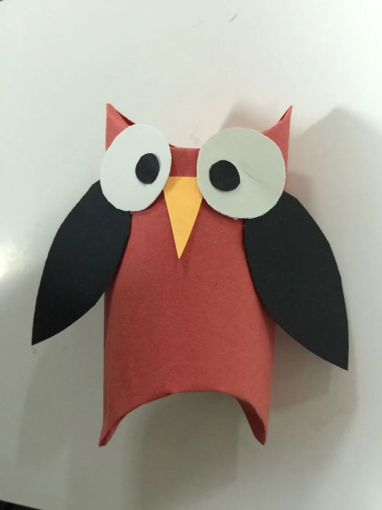 家里的卷纸芯不要丢,手工猫头鹰,萌你一脸!