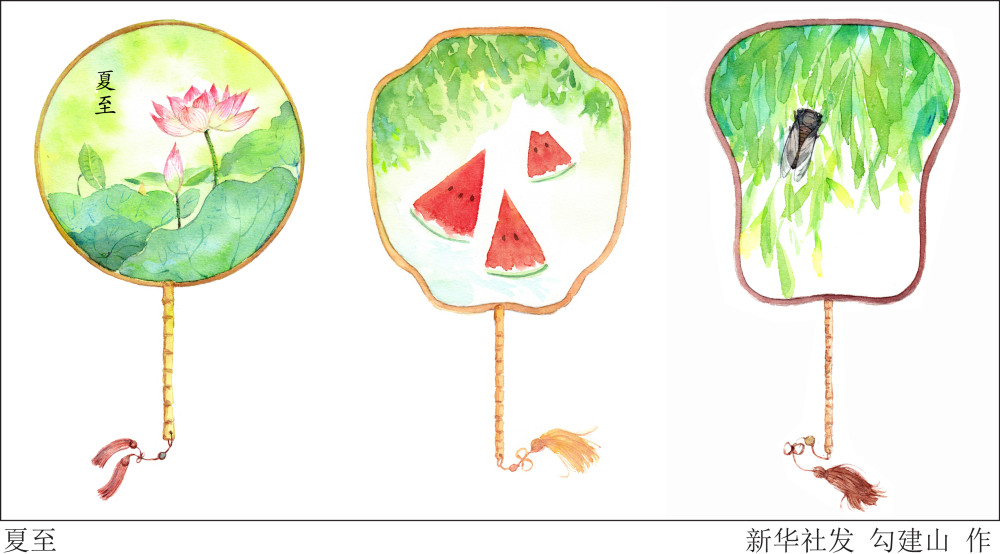 (图表·插画)【二十四节气·夏至】夏至(横版)
