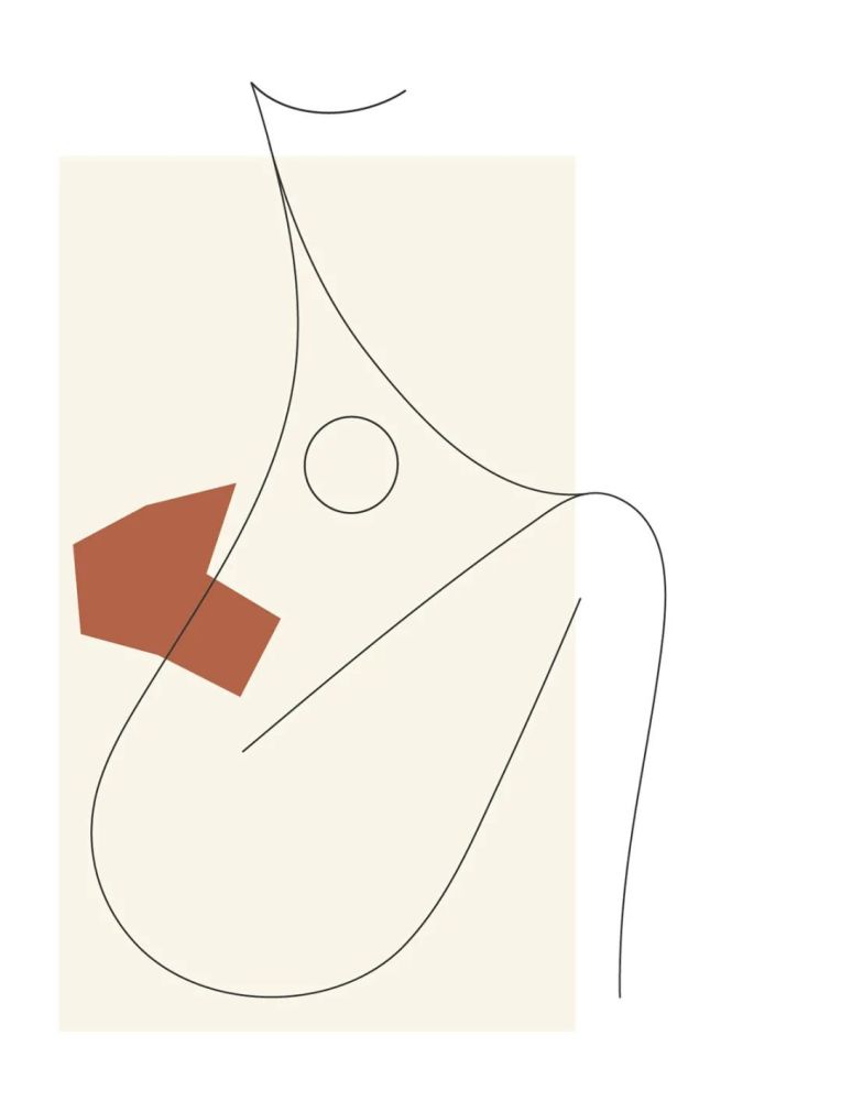 他的这种画法看起来十分像 现代极简风的毕加索作品, 简单,抽象,流畅