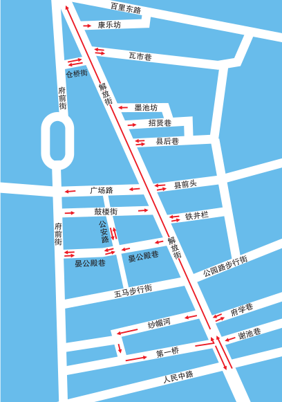 自从五马历史文化街区改造提升后,市区公园路,五马街一带人气持续走高
