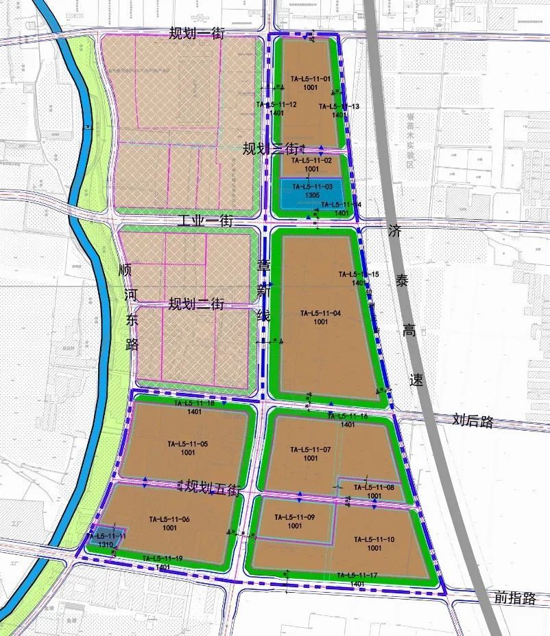 l5片区邱家店镇泰新路以北 章新线以西街区控制性详细规划 来源:泰安