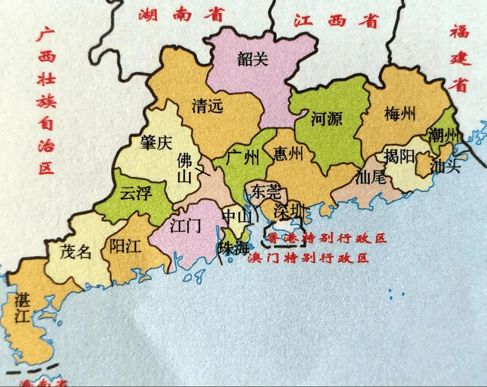 广东省周边省份究竟是谁发展最好