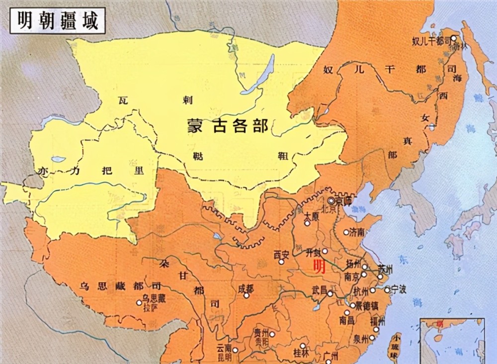 明朝"版图"基本在长城以内,清王朝的版图有何变化?