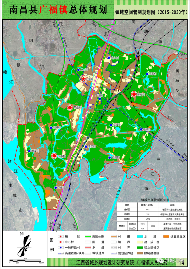 舒琼近日,南昌县自然资源局公示了南昌县广福镇总体规划(2015-2030)