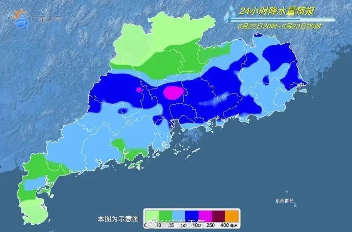 21日到22日早晨,珠三角,粤北,粤东出现了暴雨局部大暴雨,广州荔湾多宝
