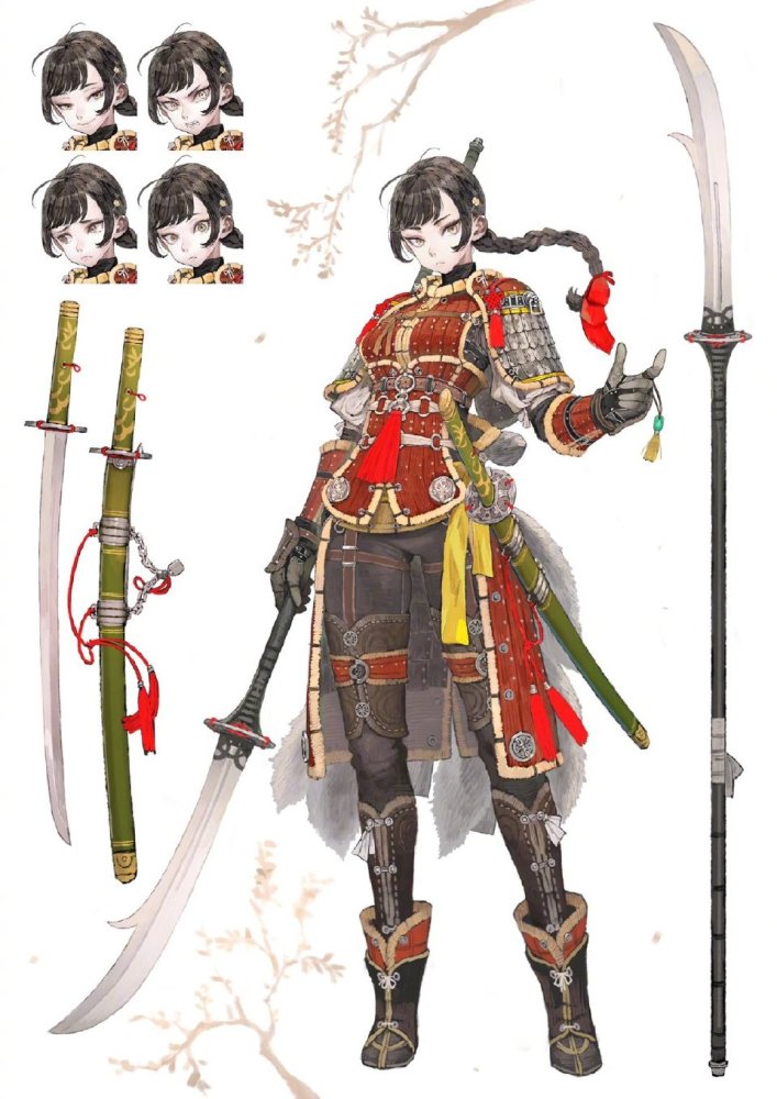 "动漫人物设定插画"