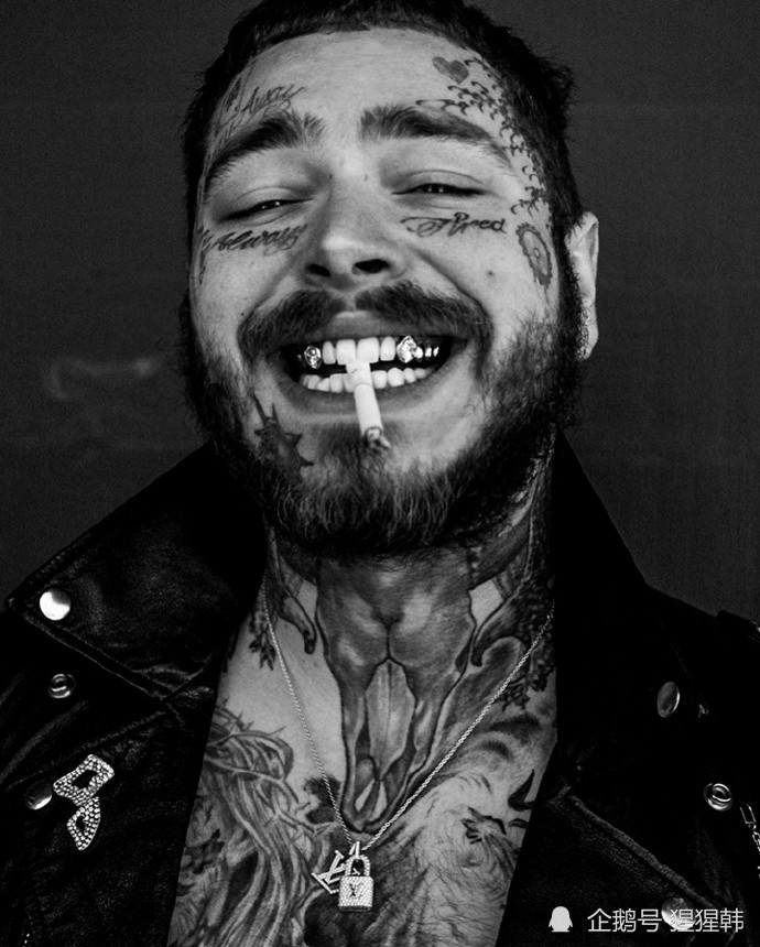 马龙#post malone#全新钻石牙写真美图大赏!