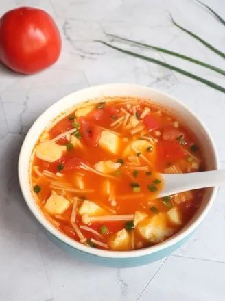 西红柿豆腐汤,酸甜开胃又解腻!