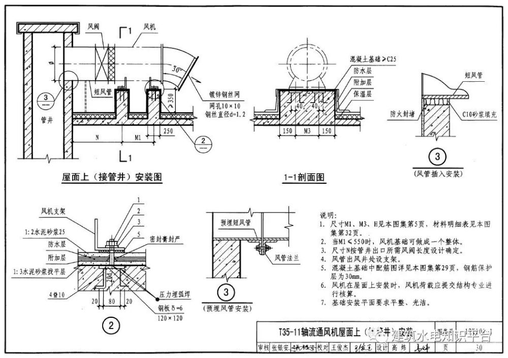 图说屋顶风机的安装