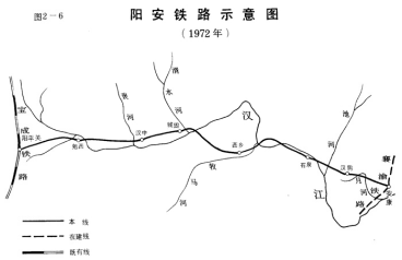 阳安铁路西起宝成铁路的阳平关车站,东至陕南的安康县,横贯勉县,汉阴
