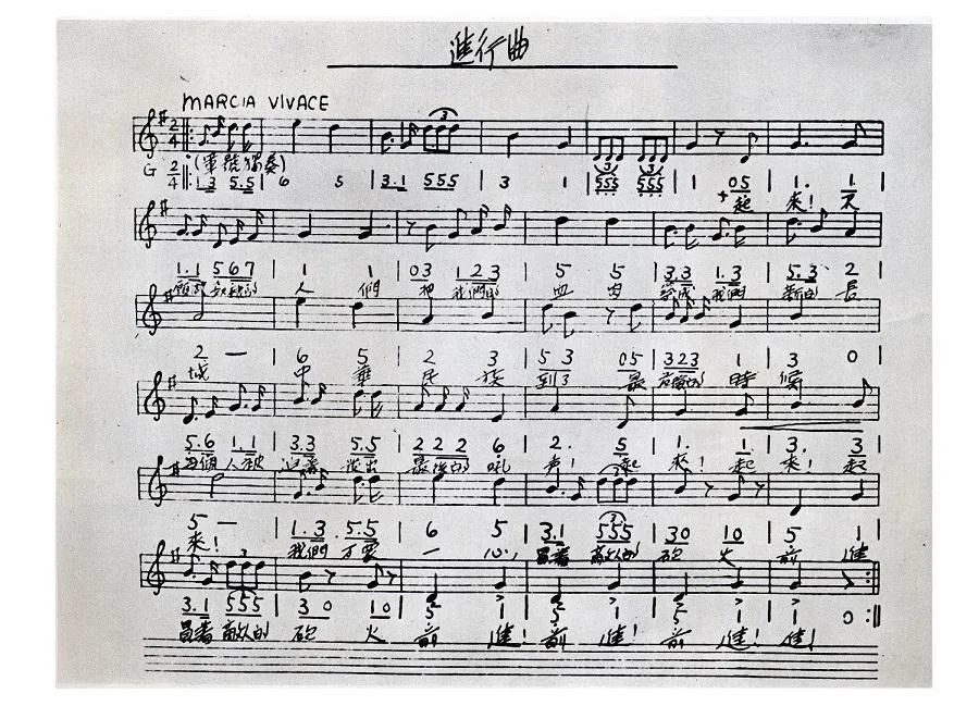 义勇军进行曲谱曲是谁作词是谁_义勇军进行曲简谱(2)