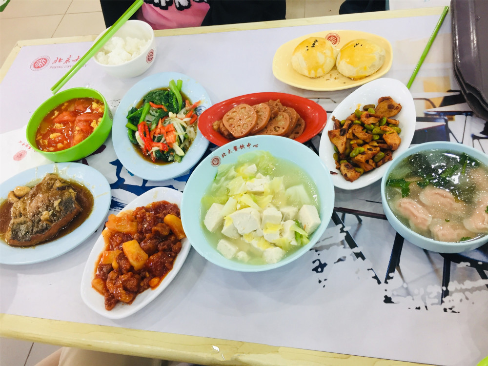 北京大学食堂的一日三餐,走红朋友圈,网友:羡慕,太值了!_腾讯新闻