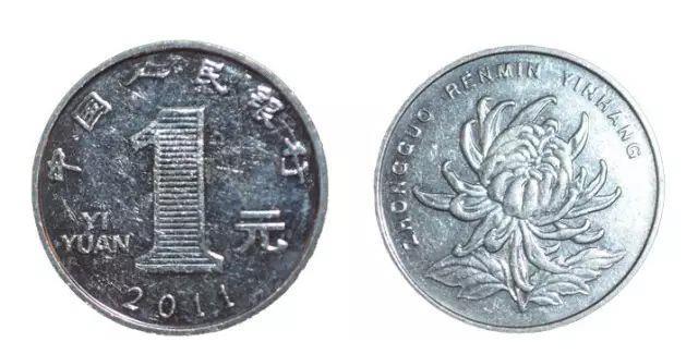 第五套人民币硬币:1元(菊花)