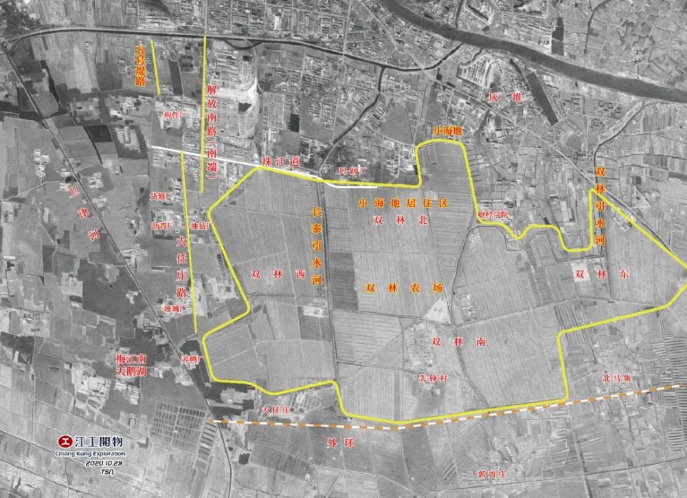 由此可见,双林地区,很可能一直向西延伸至解放南路,大任庄路以西