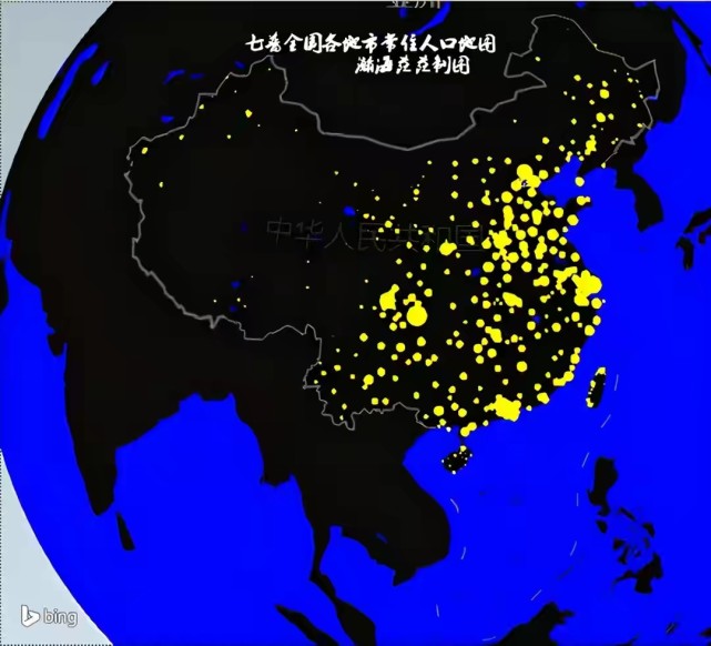我国人口超过2千万的城市及热力图对比,成都第四,上海